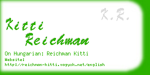 kitti reichman business card